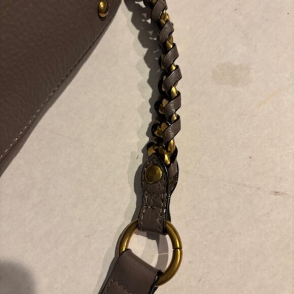 Elliott Lucca Italy Leather Grey Satchel Double Handle Detachable Shoulder Strap - Picture 7 of 7